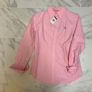 Ralph Lauren pink button up shirt